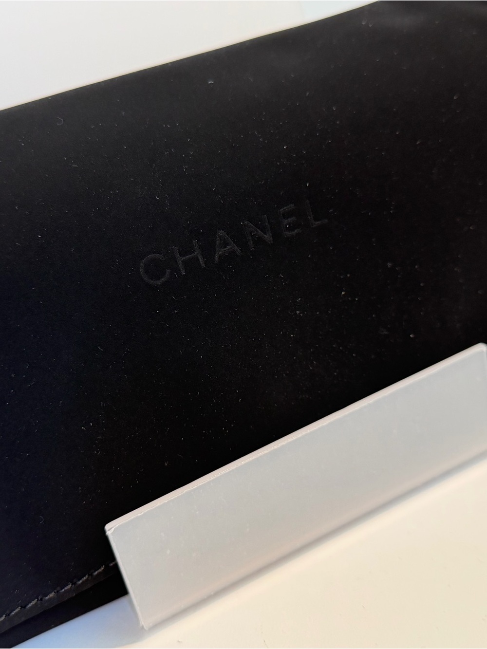NIB Blue Denim Chanel GWP CC Logo Wallet Passport Holder Folio Case - Picture 13 of 15